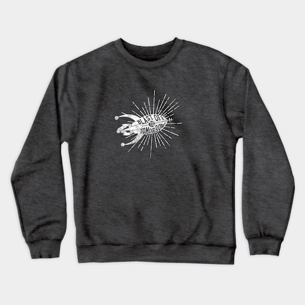 Blast off to Tomorrow Crewneck Sweatshirt by cogwurx